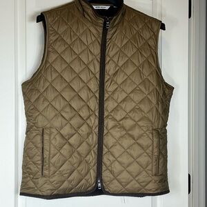 Peter Millar Brown and Tan Quilted Vest
